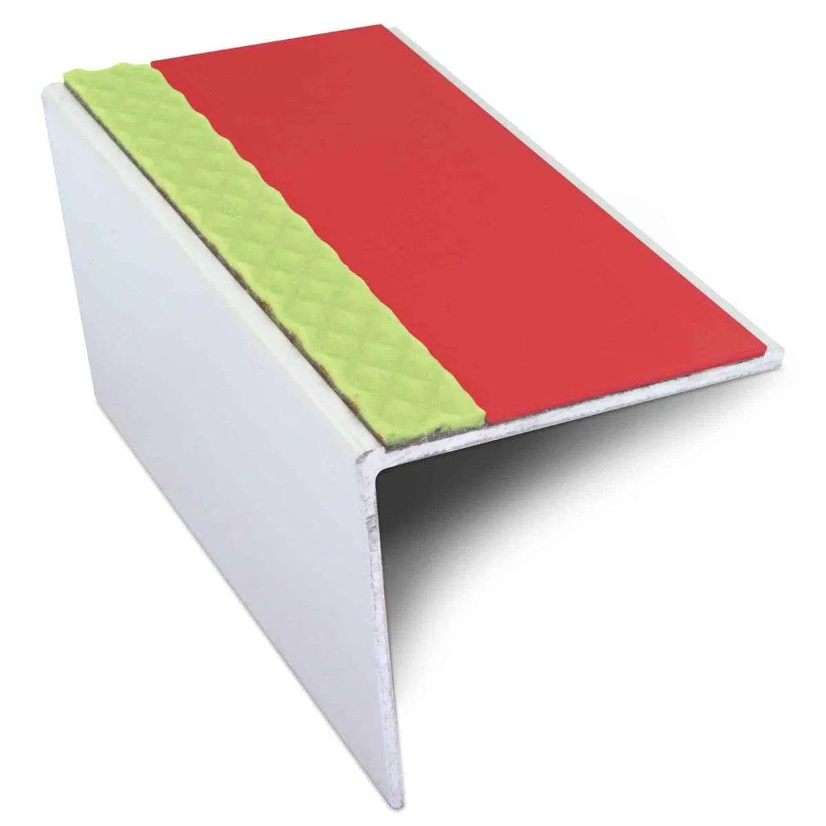 ASL19 56x55mm DDA Compliant Aluminium Non Slip Stair Nosing Edge Trim With Pvc Insert