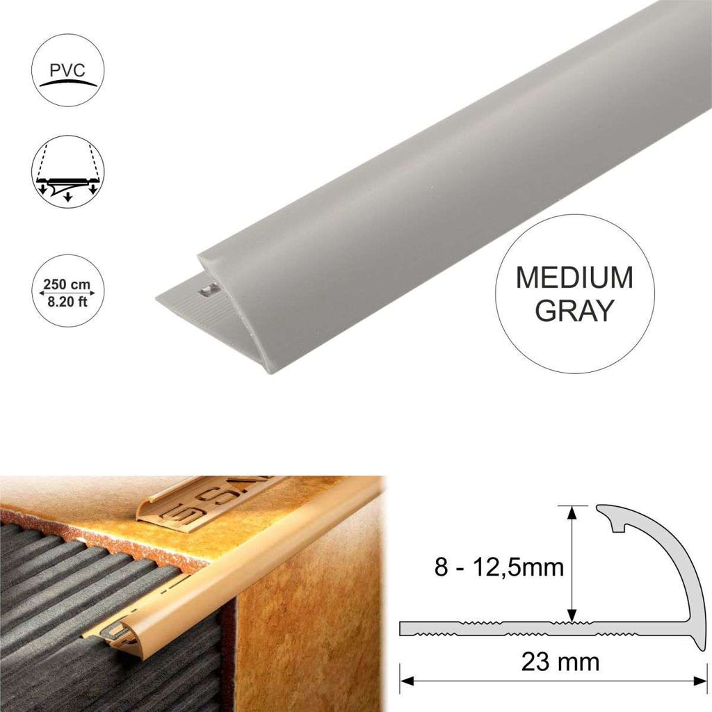 PVC Round Edge Quadrant Tile Trim – 8mm, 10mm, 12.5mm