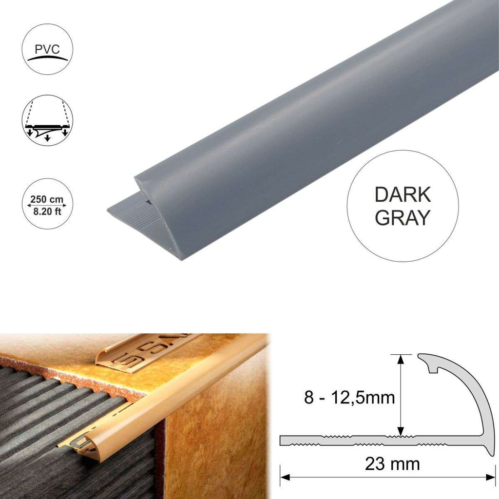 PVC Round Edge Quadrant Tile Trim – 8mm, 10mm, 12.5mm