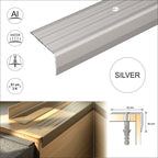 S05 40x 25mm Anodised Aluminium Non Slip Ribbed Treads Stair Nosing Edge Trim