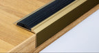 Aluminium Stair Nosing with Rubber Insert 46 MM x 30 MM x 1.2 M & 2.4 M Length Anodised Anti-Slip- PS6