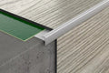 Aluminium Stair Nosing Outer Corner 5 MM x 900 MM & 2500 MM Length Silver LVT CL5