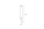 Skirting Board 80 MM x 14 MM  2200 mm Length Polystyrene  Wall Floor Edge Trim Various Colours -Decor