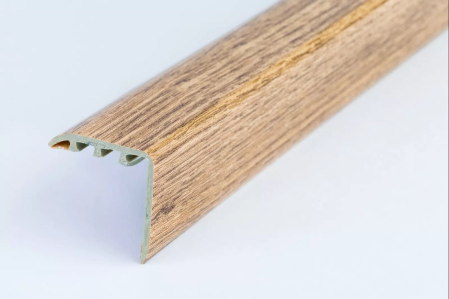 uPVC Stair Nosing 30 MM x 30 MM x 0.9 M Length Wood Effect Profile