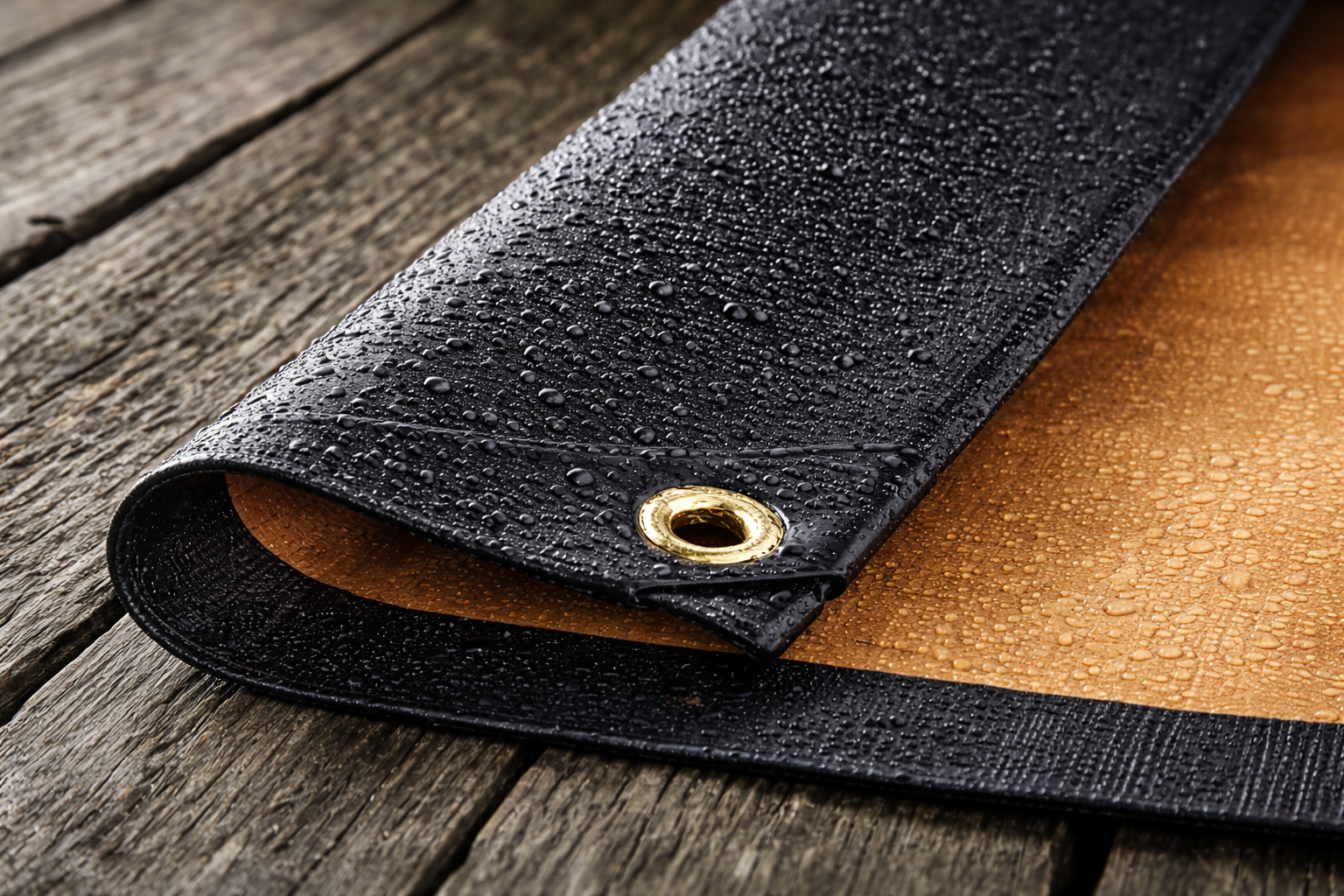 Heavy Duty Tarpaulin 270GSM - Extra Heavy Duty Waterproof Black & Gold Ground Sheet for Professional Use