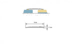 Aluminium Door Threshold Strip Self-Adhesive - 38mm x 900mm Anodised Transition Trim- LPP38K