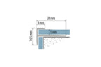 Aluminium Stair Nosing Outer Corner 5 MM x 900 MM & 2500 MM Length Silver LVT CL5