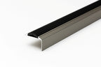 Aluminium Stair Nosing with Rubber Insert 46 MM x 30 MM x 1.2 M & 2.4 M Length Anodised Anti-Slip- PS6