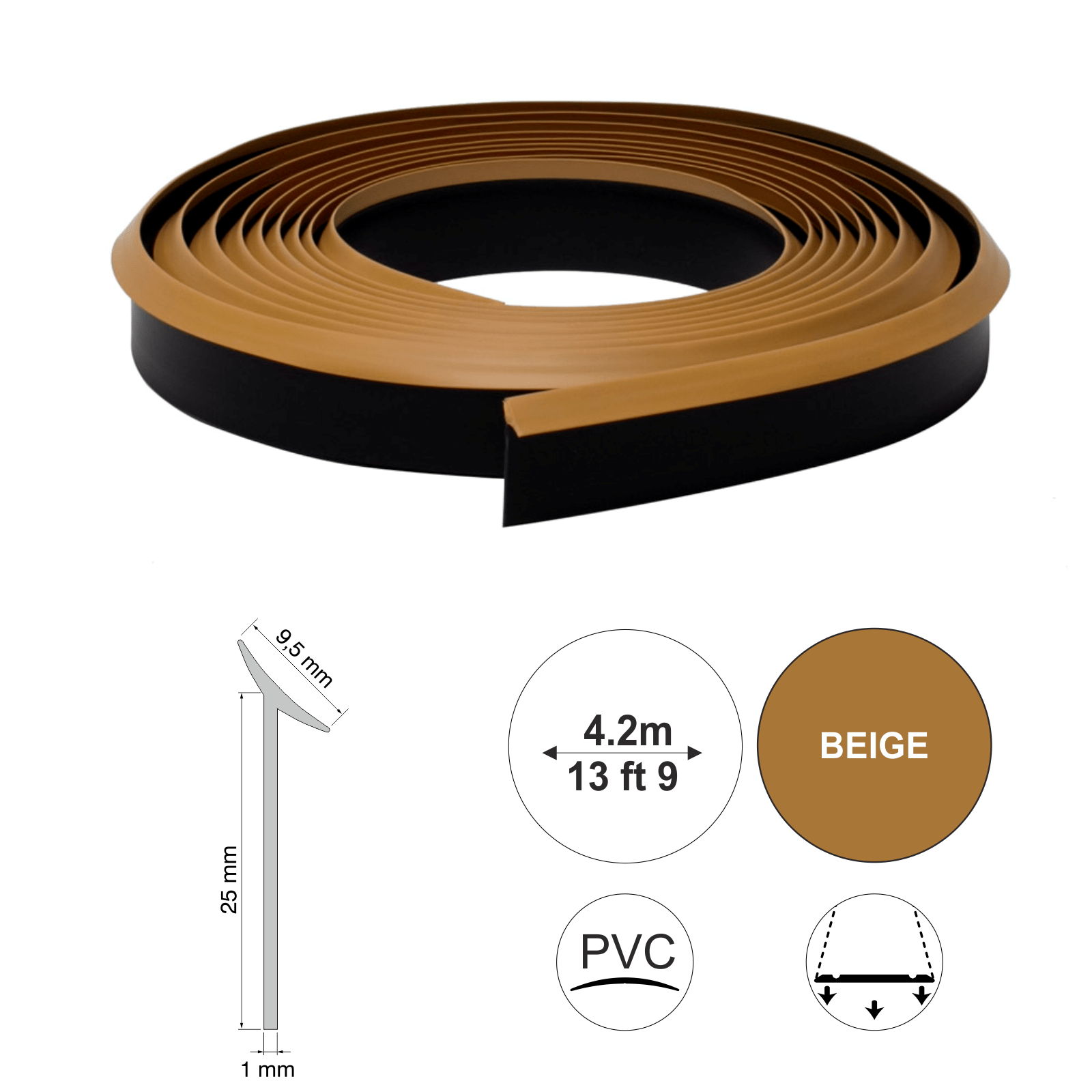 Flexible Worktop Seal Strip – PVC Trim for Kitchens & Wet Areas