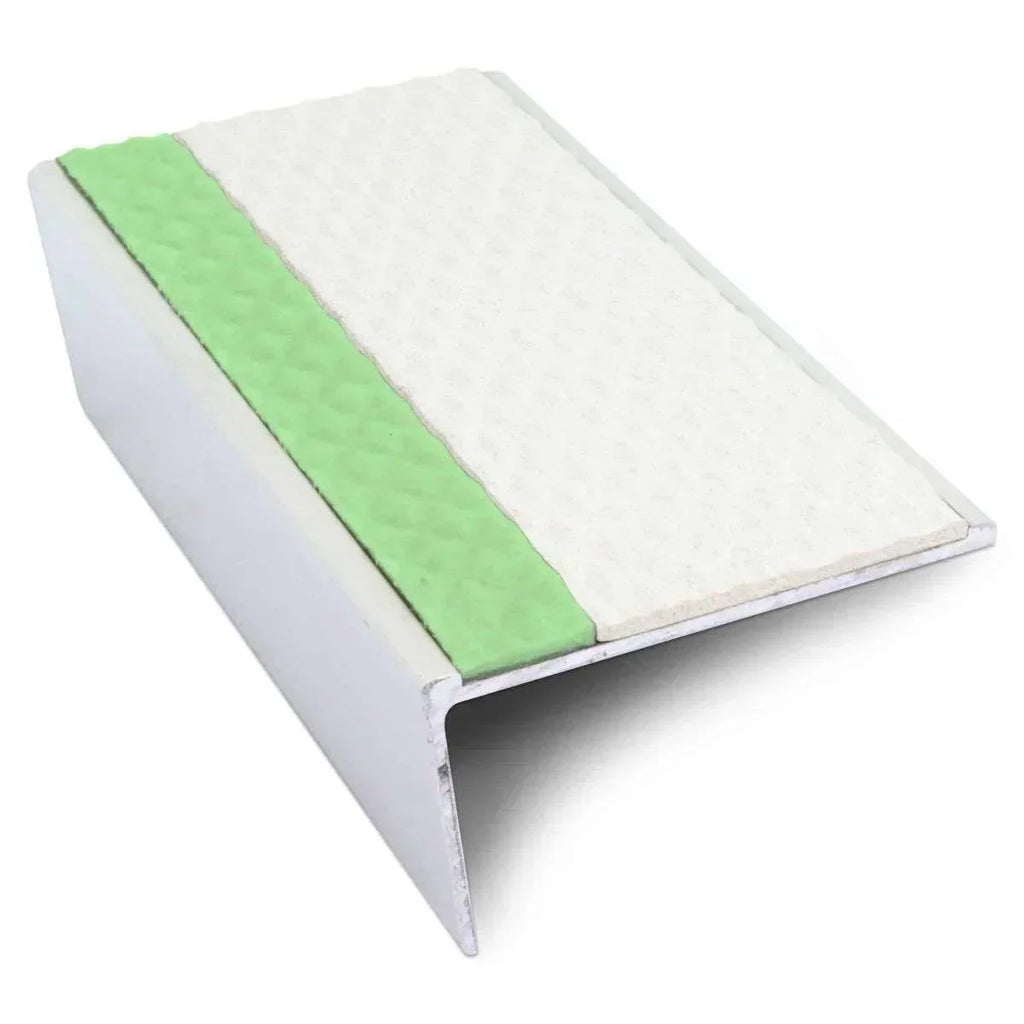 ASL02 Tredsafe 57x32mm Aluminium Non Slip Stair Nosing Edge Trim With Pvc Insert