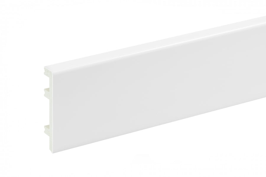 80 MM x 15 MM x 2200 MM Length – PVC Skirting Board -White / Black / Cashmere- Status Line