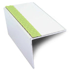 ASL19 56x55mm DDA Compliant Aluminium Non Slip Stair Nosing Edge Trim With Pvc Insert