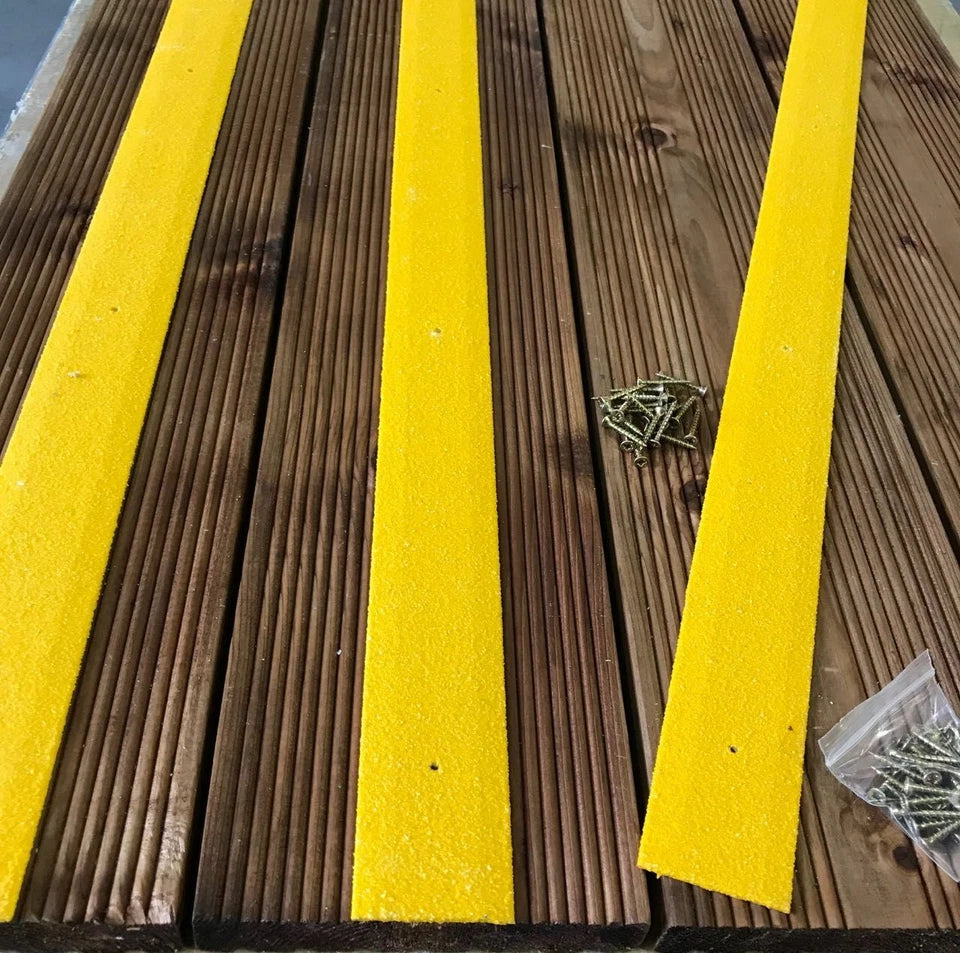 Anti-Slip Decking Strips – GRP TreadGrip 50mm | Screws Included